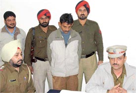 Accused Satpal Satti in police custody in the murder case Pyare Lal Behl on November 13
