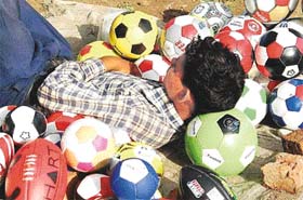 SUNNY DAYS: The sun makes the day worth having a ball and then taking some rest
