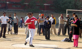 Nirmal Singh of GHPS, Sidhwan Khurd, who won gold medal in discus throw in the boys under-19 category on the second day of the XIVth Ludhiana Sahodya Schools Complex Athletics Meet