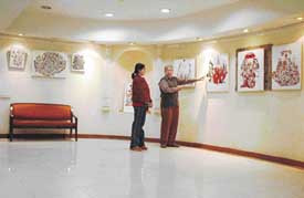 A painting exhibition is on at IndusInd Art Gallery (above)