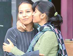 That is the way female friends like to greet one another