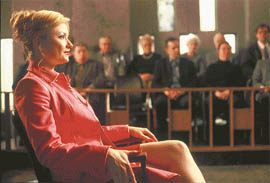 Joley Collins as Gilian Guess is out to shock the audience in the movie