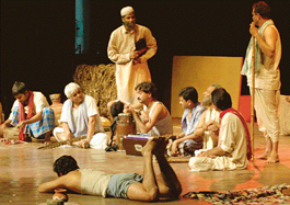 Artistes stage Rangbhoom  at the  Tagore Theatre, Sector 18, Chandigarh, on Sunday. 