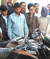 Four auto lifters who were arrested by the Special Branch of South District Delhi Police in the Capital on Monday.