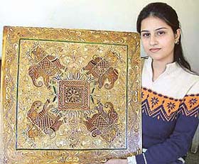 Cheenu Panesar poses with her creation
