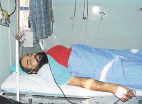 Mr Paramjit Singh, who received a gunshot injury in a shooting incident near Nankana Sahib school on the Ludhiana-Malerkotla road