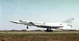 A Russian Tu-22M3 long-range bomber, known by NATO as Backfire, takes off at an airfield somewhere in Russia in this file photo. Russian Defence Minister Sergei Ivanov said on Wednesday that Moscow had offered to sell several Tu-22M3 long-range bombers to India.