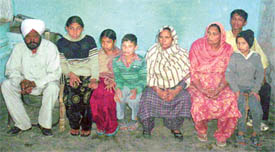 Members of a Dalit family of Kila Rehmatgarh, which lost three members in a shootout by a retired ASI