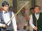 Seven-time world billiards champion Geet Sethi (left) is keen to make cue sports more popular.
