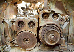 SAVE IT BEFORE IT IS TOO LATE: The tank still offers something to be saved on the inside