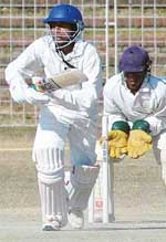 Alimurtza of Uttar Pradesh in action at the under-19 Cooch Behar match against Karnataka. 