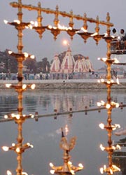 A view of Deep Dan in Kurukshetra on Sunday.