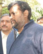 Vivek Prakash in police custody in the Capital on Monday.