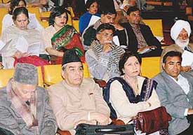 Delegates from India and Pakistan attending a seminar on ‘The role of Sufis in the making of Medieval Punjab’ in Chandigarh on Tuesday.