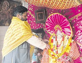 A view of the Orissa Durga Mata Mandir on Majitha Road here