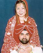 Josephine and Luckpreet Sandhu on the big day