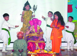Students of Innocent Hearts perform at a cultural show