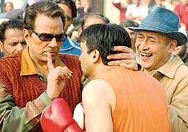 Dharmendra, Bhagwant Mann and Victor Banerjee busy shooting for Apne