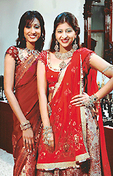 Delhi based models proudly flaunt jewellery by gemologist Asha Kamal