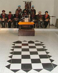 The Freemasons of Amritsar during a meeting in the Lodge on Ajnala Road.