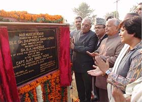 Chief Minister Bhupinder Singh Hooda inaugurates a workshop of Haryana Roadways at Rohtak