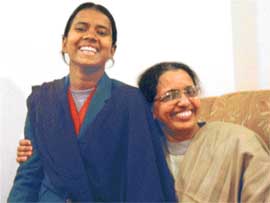 Guriya Khatun with her mentor Sister Sabina.