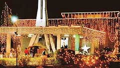 The church in Sector 19 of Chandigarh is decked up on the christmas eve on Saturday.