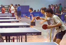 The CBSE National TT meet being organised by DAV Public School, Sector 8, on its premises.