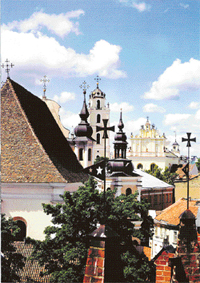 Vilnius is a city of spires.