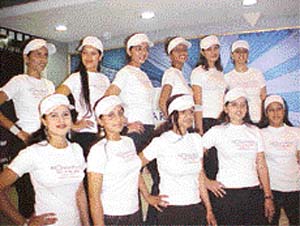 TALENT & BEAUTY: Contestants line up for the NOMARKS Face of the Year-2005 title