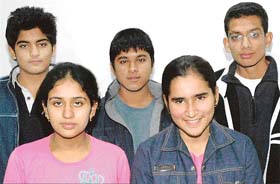 The scholarship winners of Chandigarh who will be flying to Singapore to pursue pre-university studies in a junior college