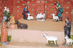 The Nativity Scene at the Sector 19 church on the occasion of Christmas in Chandigarh