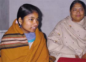 Farah Masih with the warden of the Gandhi Vaneeta Ashram in Jalandhar