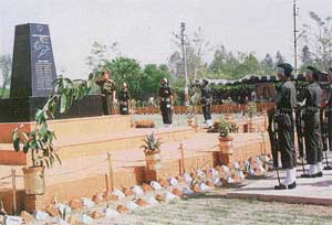 Homage being paid to the war heroes at the Sehjra Memorial in Ferozepore.