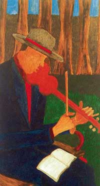 SOLILOQUY: A painting by Shamshad Husain