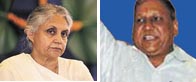 Chief Minister Sheila Dikshit and Delhi Mayor Satbir Singh