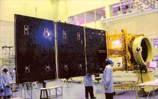 Resourcesat-1 (IRS-P6), which is the most sophisticated Remote Sensing Satellite built by ISRO so far, under final inspection
