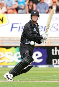 New Zealands Nathan Astle hammers a four during the 2nd one-day match against Sri Lanka in Christchurch