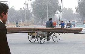 Slow-moving carriages such as these that continue to ply on Chandigarh roads are a big threat to motorists