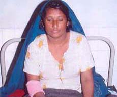 The victim, Darsho, in hospital