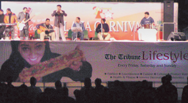 Artistes perform at Plaza Carnival in Sector 17, Chandigarh, on Saturday.