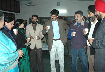 Old students of Guru Nanak Public School, Sector 36, Chandigarh, during the GNPS alumni meet on Saturday.