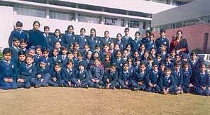 Students of Nav Bal Niketan Public School, Sector 12-A, Panchkula, on a visit to The Tribune office in Sector 29, Chandigarh, on Saturday.