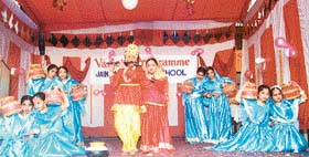Students of Jain Public Senior Secondary School at a function in Ludhiana
