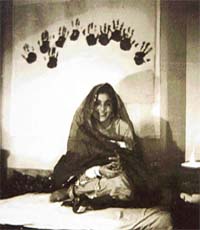 Mehendi (henna) ceremony of bride Kaval Malik (later Singh), New Delhi, 1939