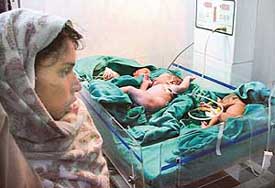 It is a second case of triplets in the city as Shobha Devi, wife of a migrant worker, gave birth to three girls in a hospital in Ludhiana on Monday. 
