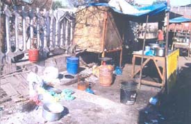 The tea stall near S.K. Weighing Bridge on the G.T. Road in Mandi Gobindgarh where a blast took place on Thursday