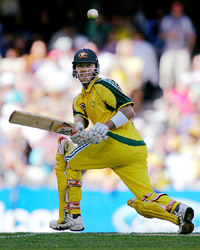 Damien Martyn of Australia in action during their one-day match against Sri Lanka in Melbourne on Friday