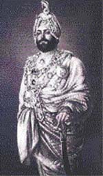 A portrait of the Maharaja