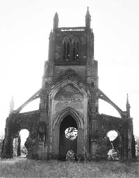 A view of the church of the Holy Redeemer at Ambala that was bombed during the 1965 Indo-Pak conflict